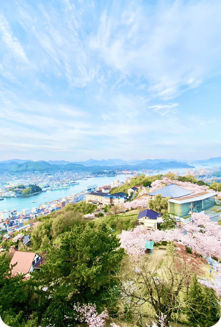背景写真:尾道を上から見下ろした写真